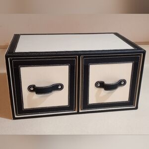 Two matching storage boxes with drawers